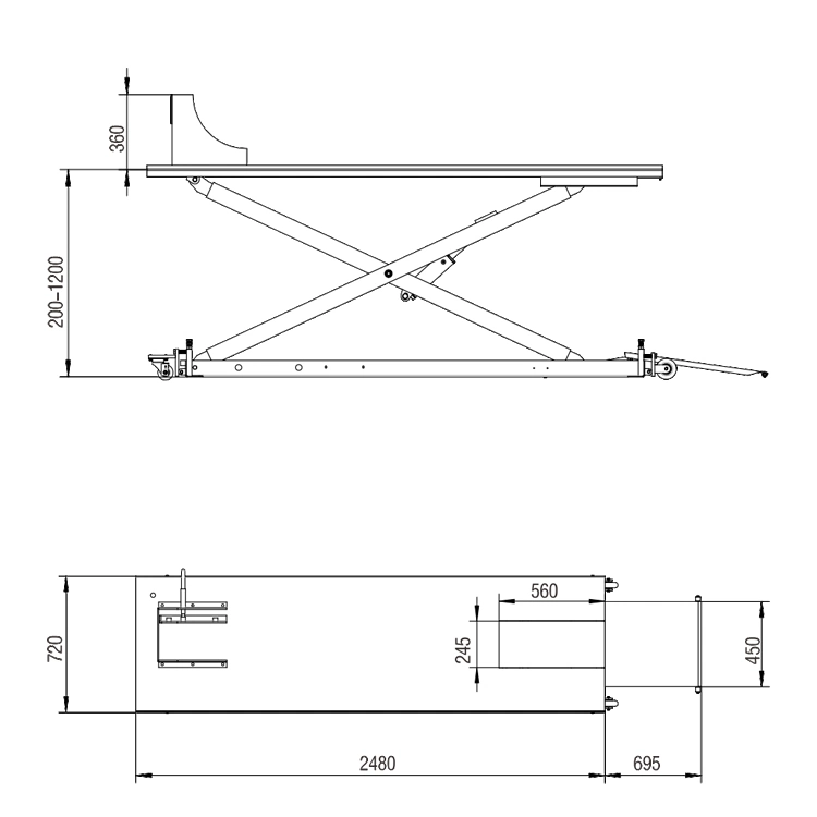 Vico Wholesale Motorcycle Scissor Lift Car Repair Equipment